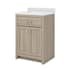 CRAFT + MAIN Reese 24" Free Standing Single Basin Vanity Set with Cabinet and Cultured Marble Vanity Top Light Oak