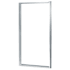 CRAFT + MAIN Tides 65" High x 35" Wide Hinged Framed Shower Door with 3/16" Clear Glass Silver