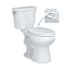 CRAFT + MAIN Easley Flush Guard 1.28 GPF Two Piece Elongated Toilet with Left Hand Lever - Seat Included White