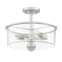 Craftmade Bolden 2 Light 13" Wide Pendant / Semi-Flush Ceiling Fixture Brushed Polished Nickel