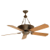 Old Iron Crescent Fan with 52" Custom Wood Walnut Blades