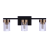 Craftmade Bond Street 3 Light 19" Wide Vanity Light Flat Black / Satin Brass
