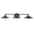 Craftmade Isaac 3 Light 29" Wide Vanity Light Flat Black / Satin Brass