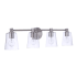 Craftmade Emilio 4 Light 33" Wide Vanity Light with Clear Glass Shades Brushed Polished Nickel