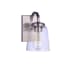 Craftmade Elsa 9" Tall Bathroom Sconce Brushed Polished Nickel