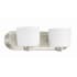 Craftmade Clarendon 2 Light 18" Wide Bathroom Vanity Light with White Opal Glass Shade Brushed Polished Nickel