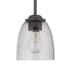 Craftmade Serene 6" Wide Mini Pendant with Seedy Glass Shade Espresso