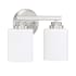 Craftmade Bolden 2 Light 11" Wide Bathroom Vanity Light with Frosted Glass Shades Brushed Polished Nickel