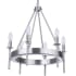 Craftmade Larrson 6 Light 18" Wide Taper Candle Chandelier Brushed Polished Nickel