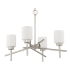 Craftmade Cadence 4 Light 25" Wide Pillar Candle Chandelier Satin Nickel