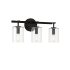 Craftmade Hailie 3 Light 20" Wide Vanity Light with Clear Glass Shades Flat Black