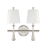 Craftmade Palmer 2 Light 14" Wide Vanity Light Brushed Polished Nickel
