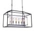 Craftmade Aaron 6 Light 19" Wide Linear Pendant Flat Black / Satin Brass