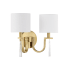 Craftmade Fortuna 2 Light 11" Tall Wall Sconce Satin Brass