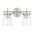 Craftmade Connell 2 Light 15" Wide Vanity Light Brushed Polished Nickel