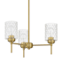 Craftmade Claire 3 Light 20" Wide Chandelier Satin Brass