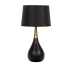 Craftmade 28" Tall Accent Table Lamp with Black Shade Flat Black / Satin Brass