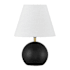 Craftmade Olive 12" Tall Buffet Table Lamp Flat Black / Satin Brass