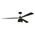 Craftmade Otto 60" 3 Blade Indoor Smart LED Ceiling Fan Flat Black / Satin Brass