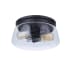 Craftmade Laclede 2 Light 12" Wide Outdoor Flush Mount Ceiling Fixture Midnight