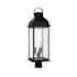 Craftmade Bent Tree 3 Light 26" Tall Post Light Midnight