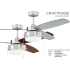 Brushed Polished Nickel with Reversible Silver / Walnut Blades