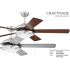 Brushed Polished Nickel with Reversible Silver / Walnut Blades