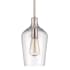 Craftmade 1 Light Mini Pendant - 6 Inches Wide Brushed Nickel
