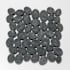 Cruz Bay Studio Coin Marble - 11" x 11" Pebble and Rock Floor and Wall Tile - Matte Visual - Sold by Carton (9.62 SF/Carton) Black Basalt