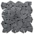 Cruz Bay Studio Fit Mosaic - 11" x 11" Pebble and Rock Floor and Wall Tile - Tumbled Visual - Sold by Carton (9.28 SF/Carton) Black Basalt