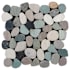 Cruz Bay Studio Sliced Pebble - 11" x 11" Pebble and Rock Floor and Wall Tile - Honed, Matte Visual - Sold by Carton (9.62 SF/Carton) Black / Green / Tan Natural