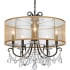 Crystorama Lighting Group Othello 5 Light 24" Wide Crystal Drum Chandelier with Silk Shade and Hand Cut Crystal Accents English Bronze