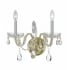 Crystorama Lighting Group Traditional Crystal 2 Light 13" Tall Wall Sconce with Hand Cut Crystal Accents Polished Brass