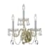 Crystorama Lighting Group Traditional Crystal 3 Light 16" Tall Wall Sconce with Swarovski Strass Crystal Accents Polished Brass