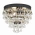 Crystorama Lighting Group Calypso 3 Light 11" Wide Flush Mount Waterfall Ceiling Fixture Matte Black