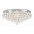 Crystorama Lighting Group Calypso 6 Light 20" Wide Flush Mount Waterfall Ceiling Fixture with Clear Glass Accents Polished Chrome