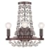 Crystorama Lighting Group Channing 3 Light 14" Tall Wall Sconce with Hand Cut Crystal Bead Accents Chocolate Bronze