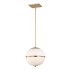 Crystorama Lighting Group Truax 12" Wide Pendant with Frosted Glass Shade Aged Brass