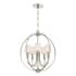 Crystorama Lighting Group Sylvan 5 Light 23" Wide Globe Chandelier with Silk Shades Polished Nickel