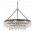 Crystorama Lighting Group Calypso 6 Light 25" Wide Crystal Waterfall Chandelier Matte Black