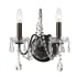 Crystorama Lighting Group Butler 2 Light 14" Tall Wall Sconce with Swarovski Strass Crystal Accents English Bronze