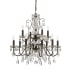 Crystorama Lighting Group Butler 12 Light 29" Wide Crystal Chandelier with Hand Cut Crystal Accents English Bronze