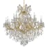 Crystorama Lighting Group Maria Theresa 19 Light 38" Wide Crystal Candle Style Chandelier with Swarovski Strass Crystal Accents Gold