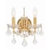 Crystorama Lighting Group Filmore 2 Light 13" Tall Wall Sconce with Hand cut Crystal Accents Antique Gold