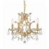 Crystorama Lighting Group Filmore 4 Light 17" Wide Crystal Pendant with Swarovski Strass Crystal Accents Antique Gold