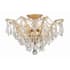 Crystorama Lighting Group Filmore 5 Light 19" Wide Semi-Flush Waterfall Ceiling Fixture with Hand cut Crystal Accents Antique Gold
