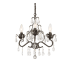 Crystorama Lighting Group Paris Market 3 Light 13" Wide Crystal Pendant with Hand Cut Crystal Accents English Bronze