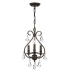 Crystorama Lighting Group Ashton 3 Light 10" Wide Crystal Mini Pendant with Swarovski Strass Crystal Accents English Bronze