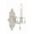 Crystorama Lighting Group Paris Market 10" Tall Wall Sconce with Swarovski Strass Crystal Accents Antique White