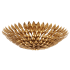 Crystorama Lighting Group Broche 6 Light 24" Wide Semi-Flush Bowl Ceiling Fixture with Metal Shade Antique Gold